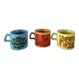 Set of 3 Mugs Staffordshire Potteries Ltd. - Vintage 70s style