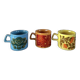 Lot de 3 Mugs Staffordshire Potteries Ltd. - Style Vintage des Années 70