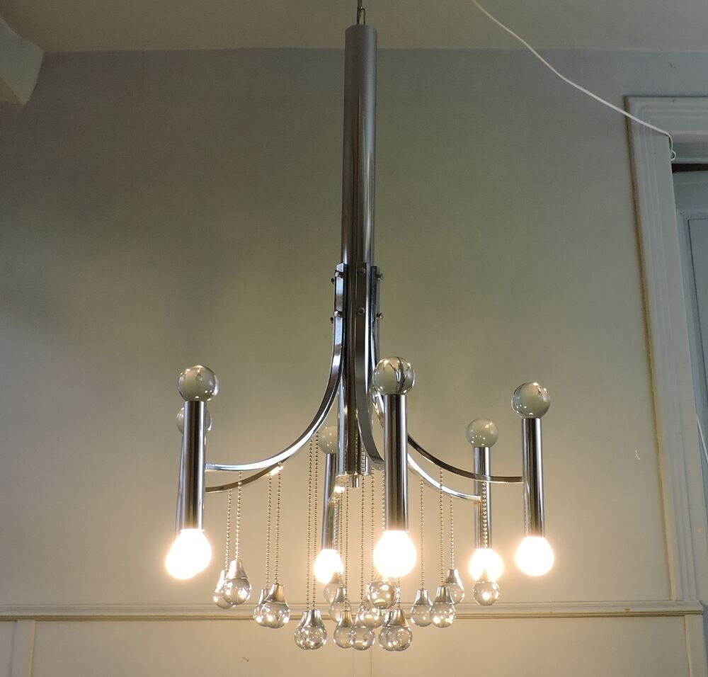 Vintage chandelier Italy 60s