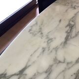 Oval table in Roche and Bobois marble, year 1975