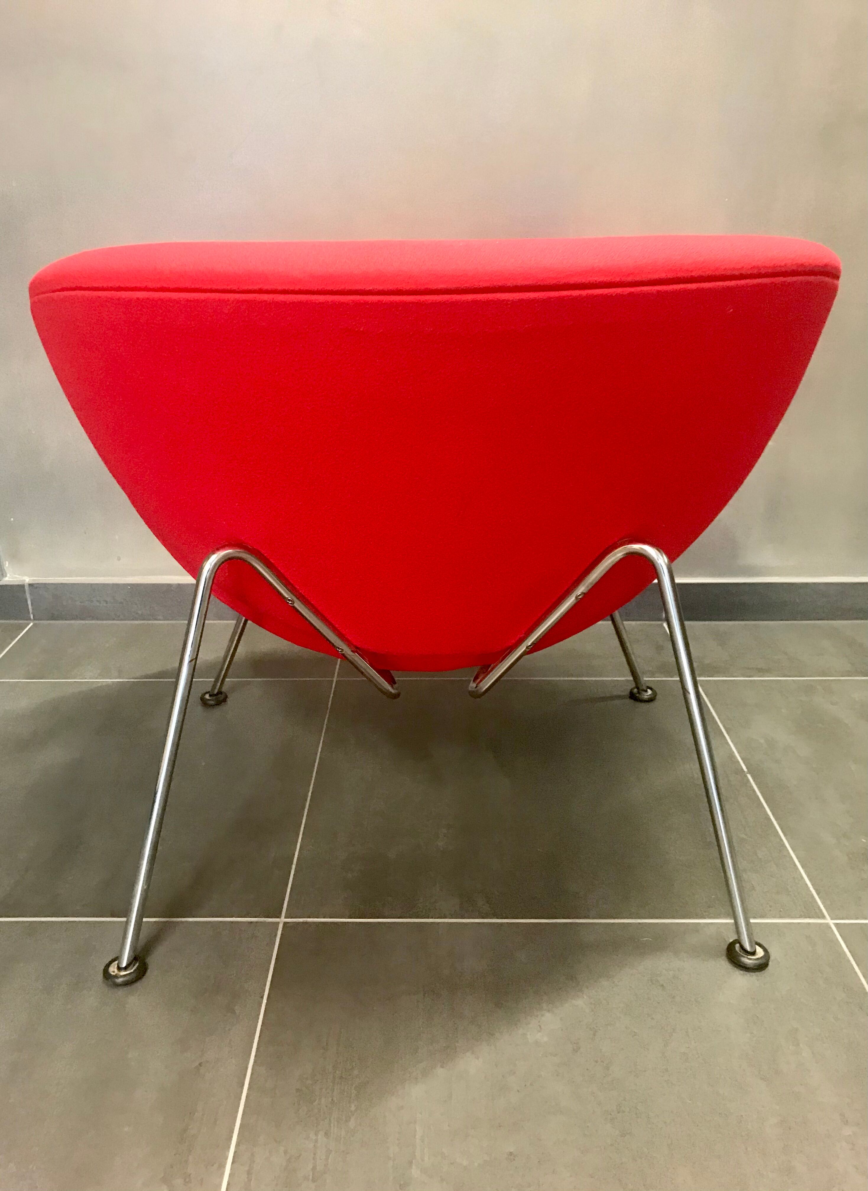 Pierre Paulin slice orange chair