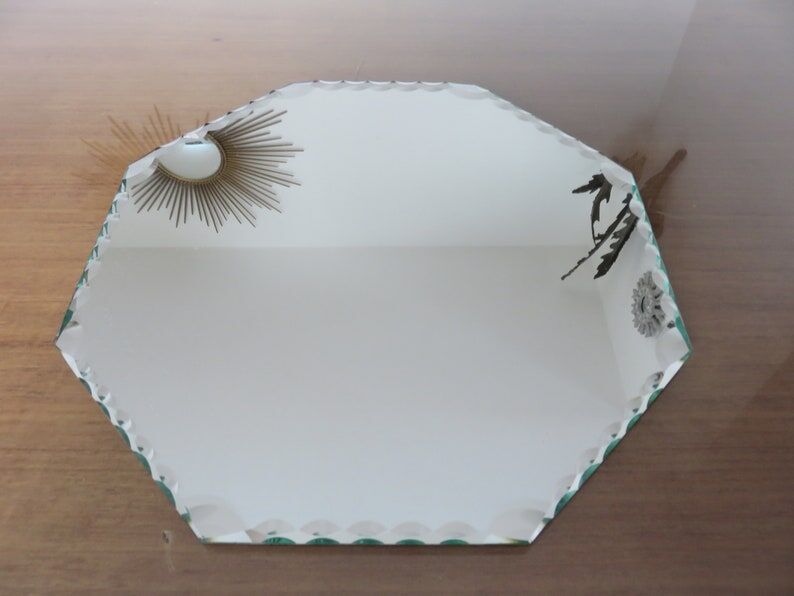 Beveled octagonal mirror 40s 50s