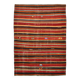 6x9 Red Brown Mid Century Modern Vintage Rug, 191x274Cm