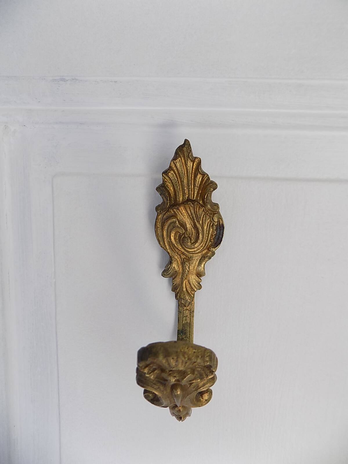 Golden brass wall hook