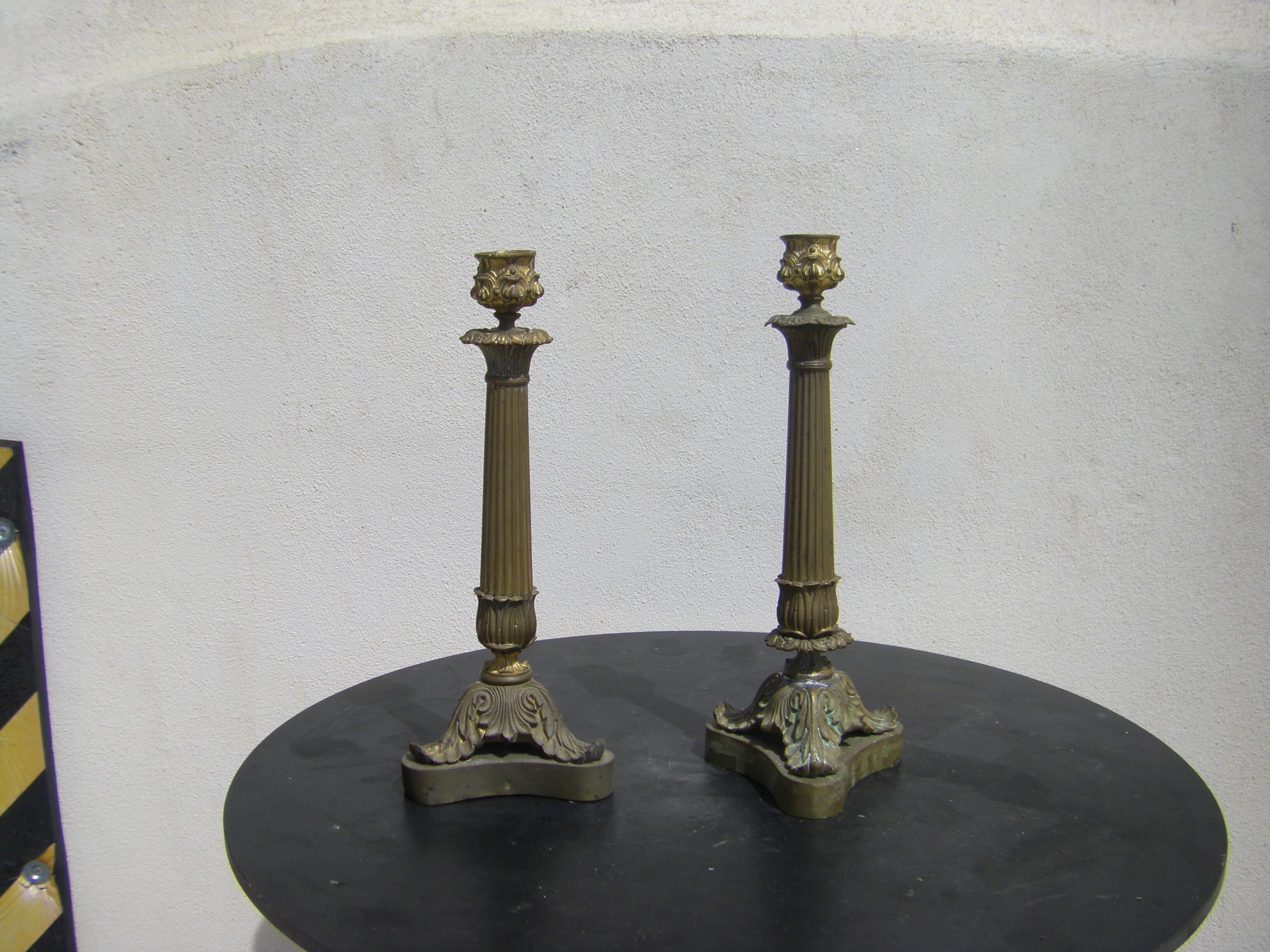Pair of antique candle holders