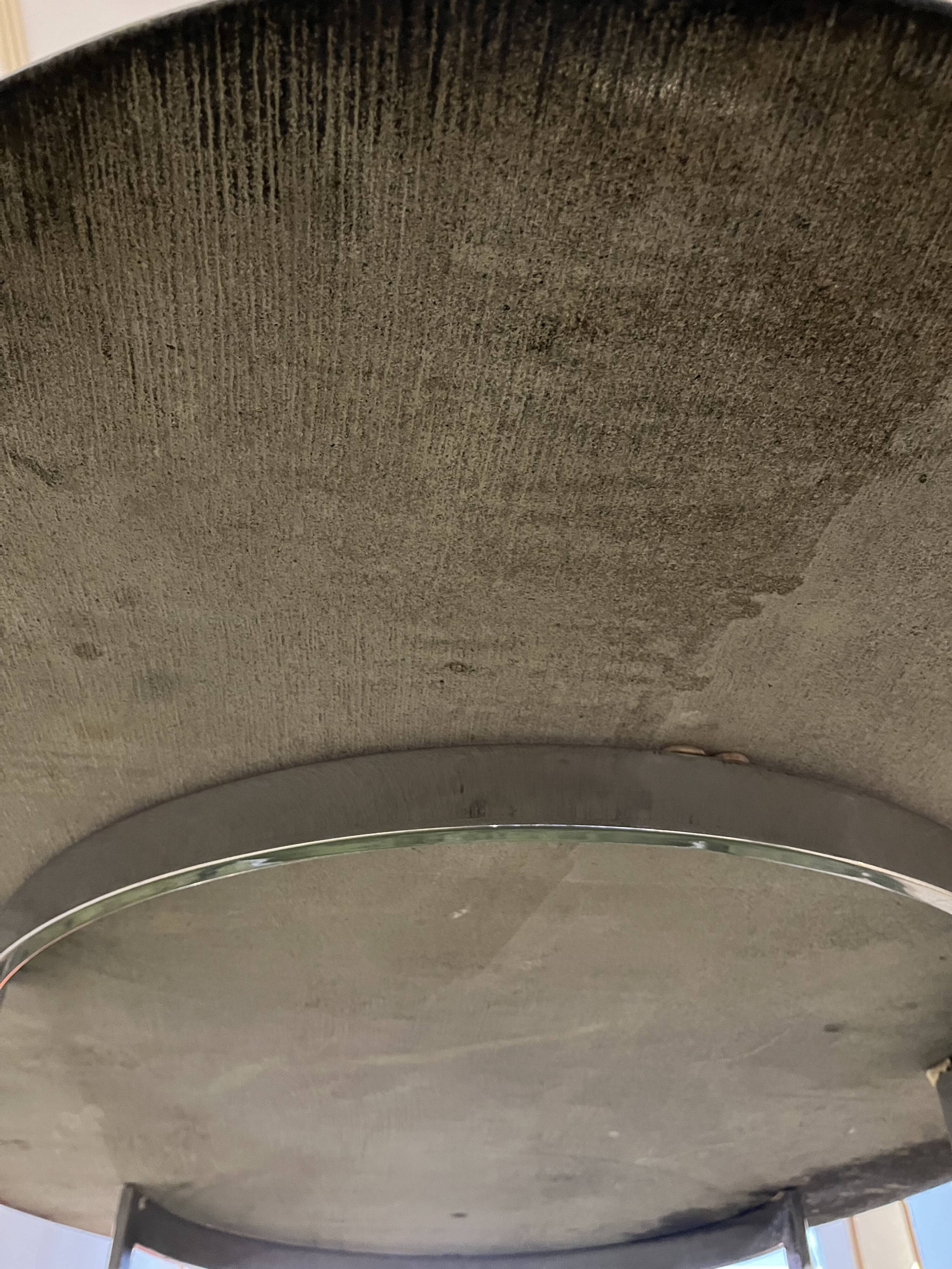 Marble and chromed metal table attributed to Vittorio Introini