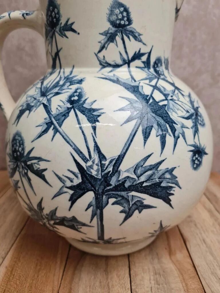 Antique pitcher Jules Vieillard Bordeaux – Chardon model – Ironstone
