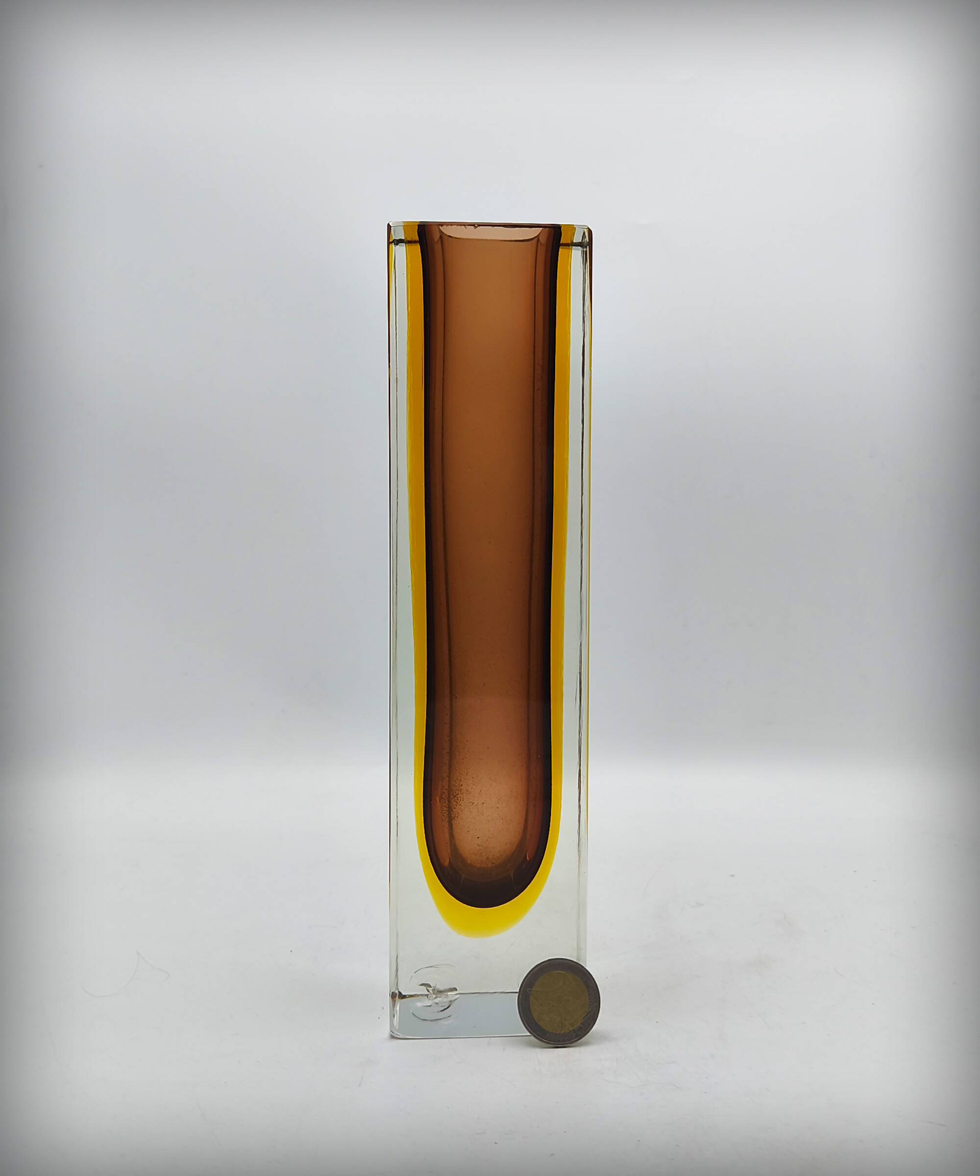 XXL Sommerso vase by Flavio Poli, Murano, Italy, 1970s