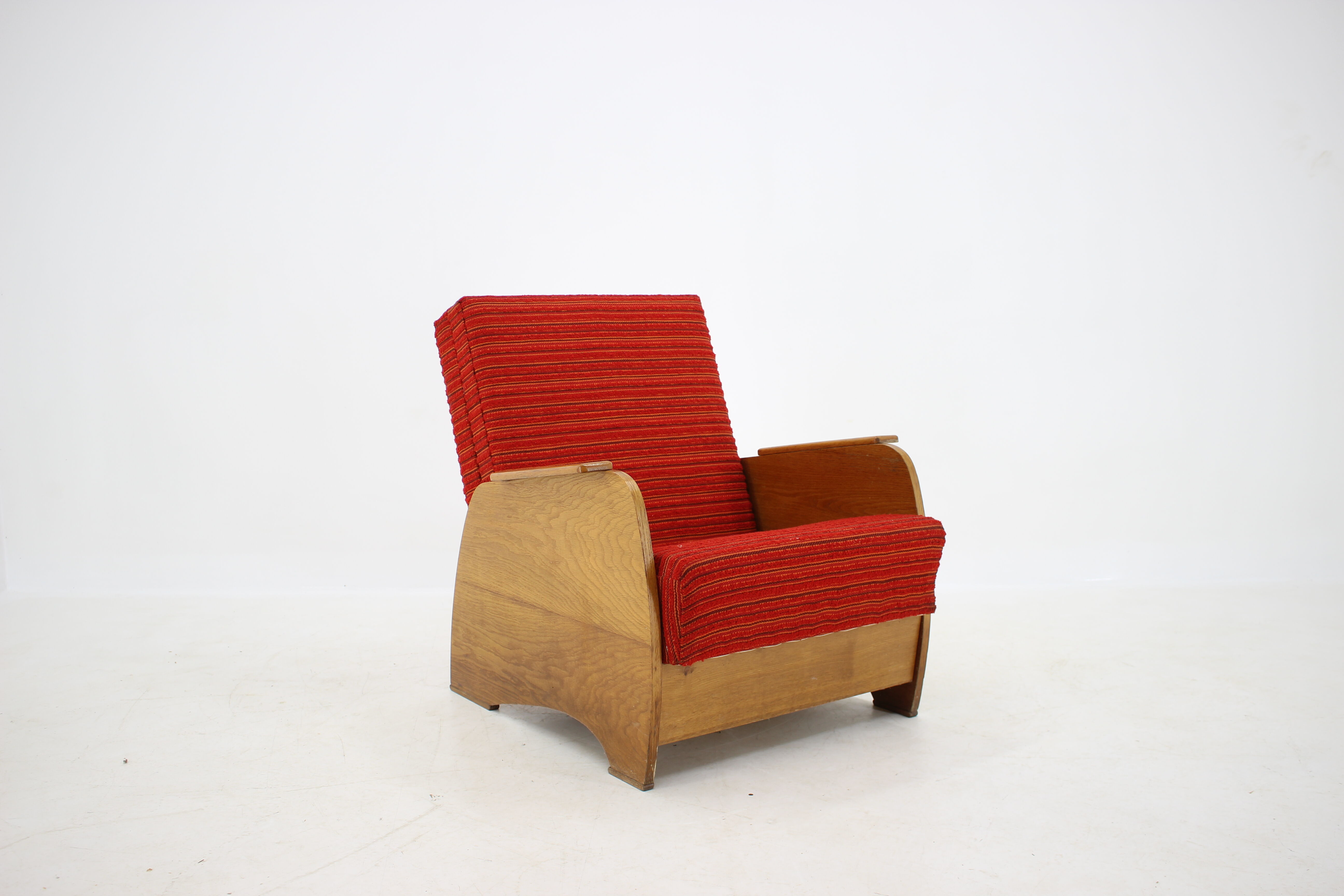 1960s Armchair convertible to Daybed, Czechoslovakia