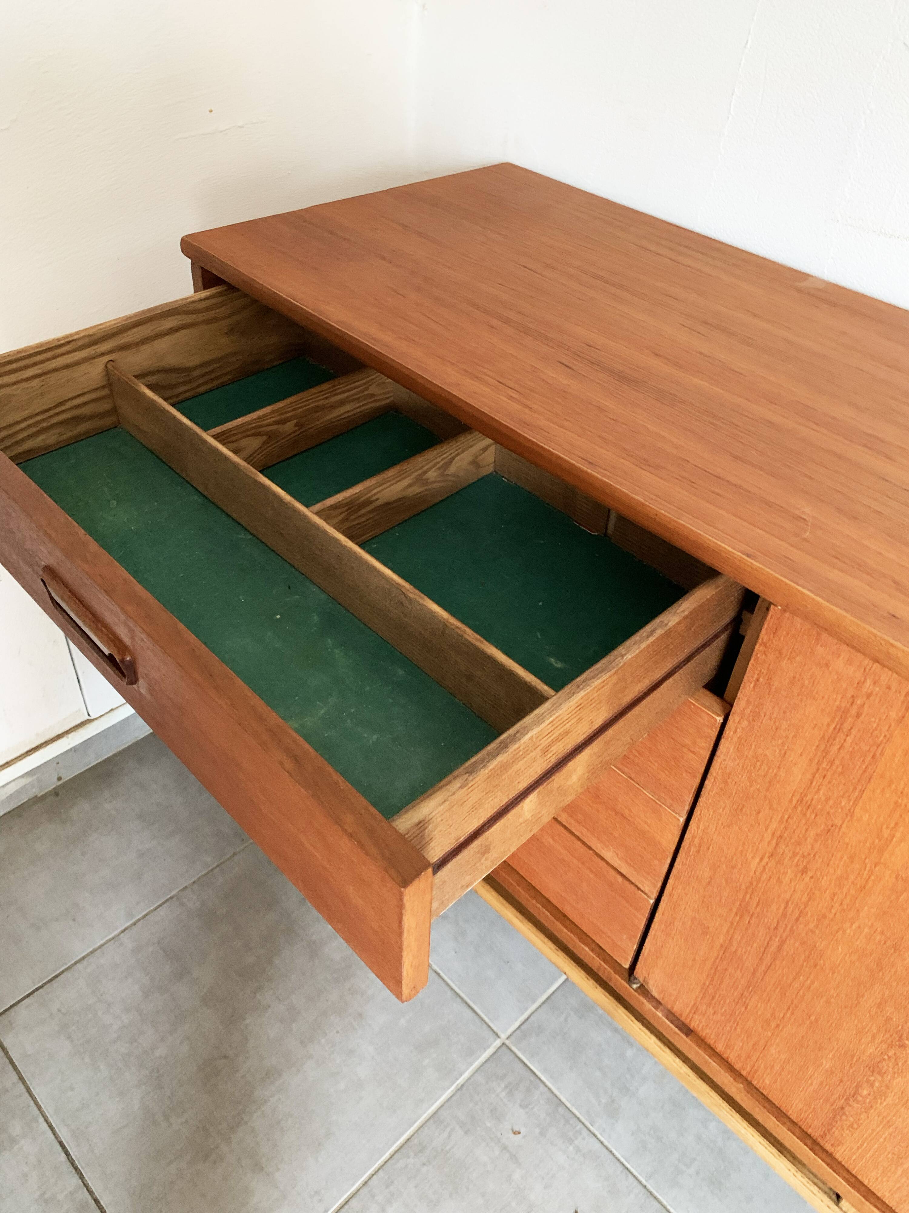 Vintage Scandinavian enfilade from the 60s in teak