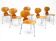 Six Ant Chairs in Teak by Arne Jacobsen for Fritz Hansen