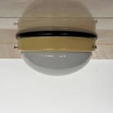 Midcentury Bakelite/Glass ceiling lamp/flush mount or wall lamp, 1960s
