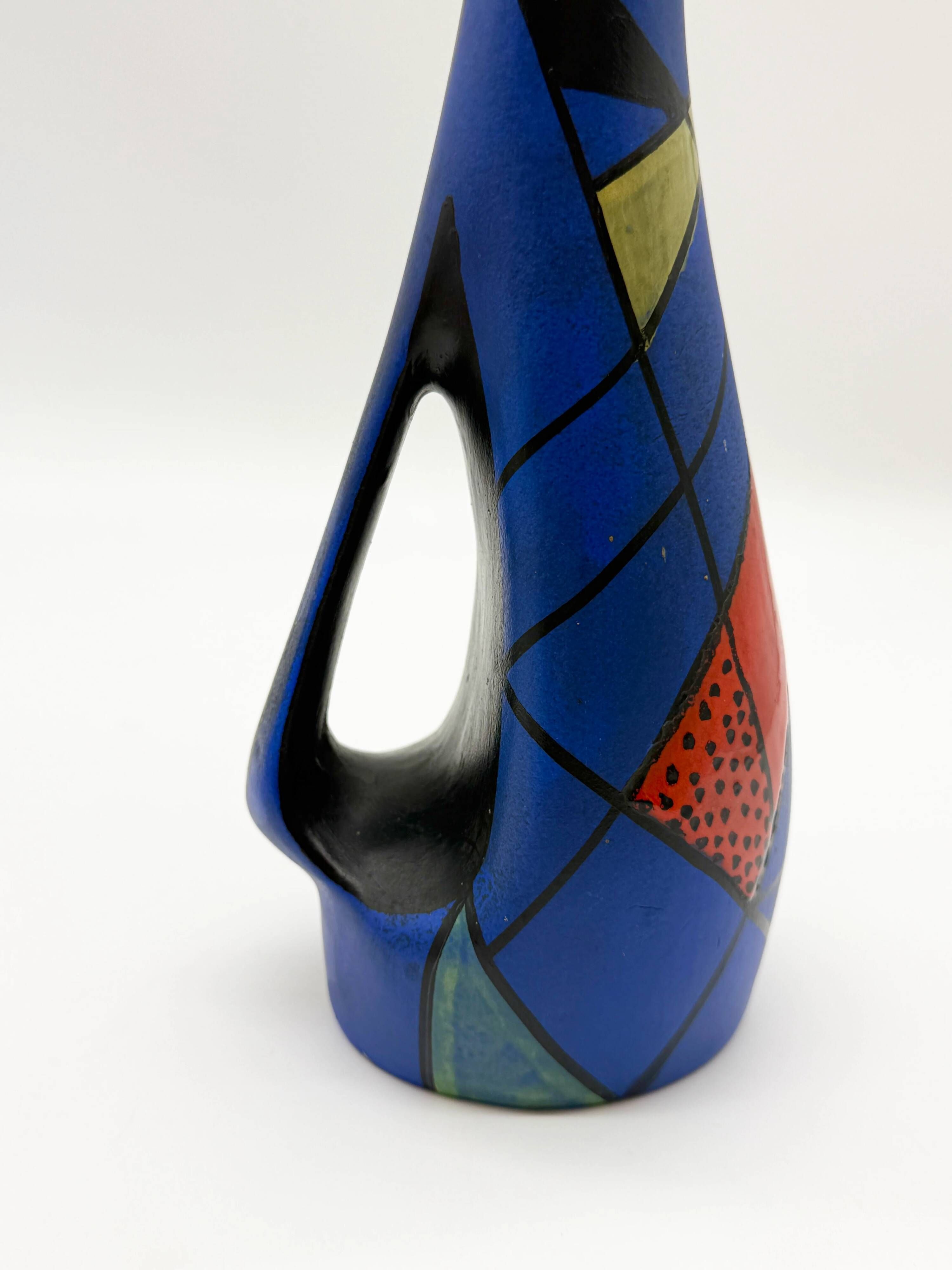 Vase / jug in ceramic "Maiolica Deruta", Italy, 1960s