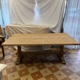 Table de monastère en chêne brut