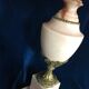 Lamp in pink marble and bronze