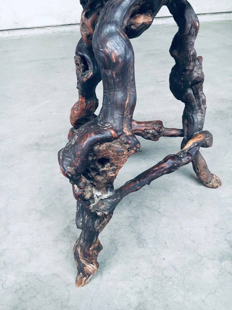 Handmade Vinewood and Oak Bar Stool, 1950s