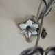 Antique chandelier in cast iron/metal and porcelain