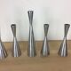 Set de 5 bougeoirs diabolo en fonte d'aluminium