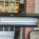 Design lamp in black lacquered wood