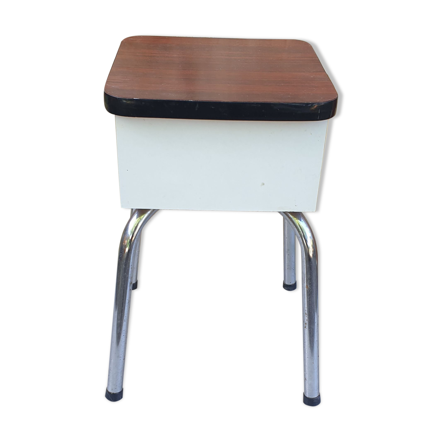 Tabouret coffre formica vintage
