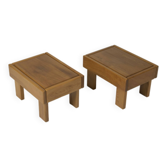 Pair of wooden bedside tables Maison Regain