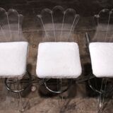 Plexiglass lucite bar stools and chrome swivel bar chairs,Hill Manufacturers