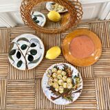 Glazed terracotta dessert plates