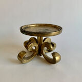 Brutalist bronze candleholder, 1970s