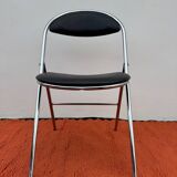 Chrome folding chair Souvignet from the 1970s