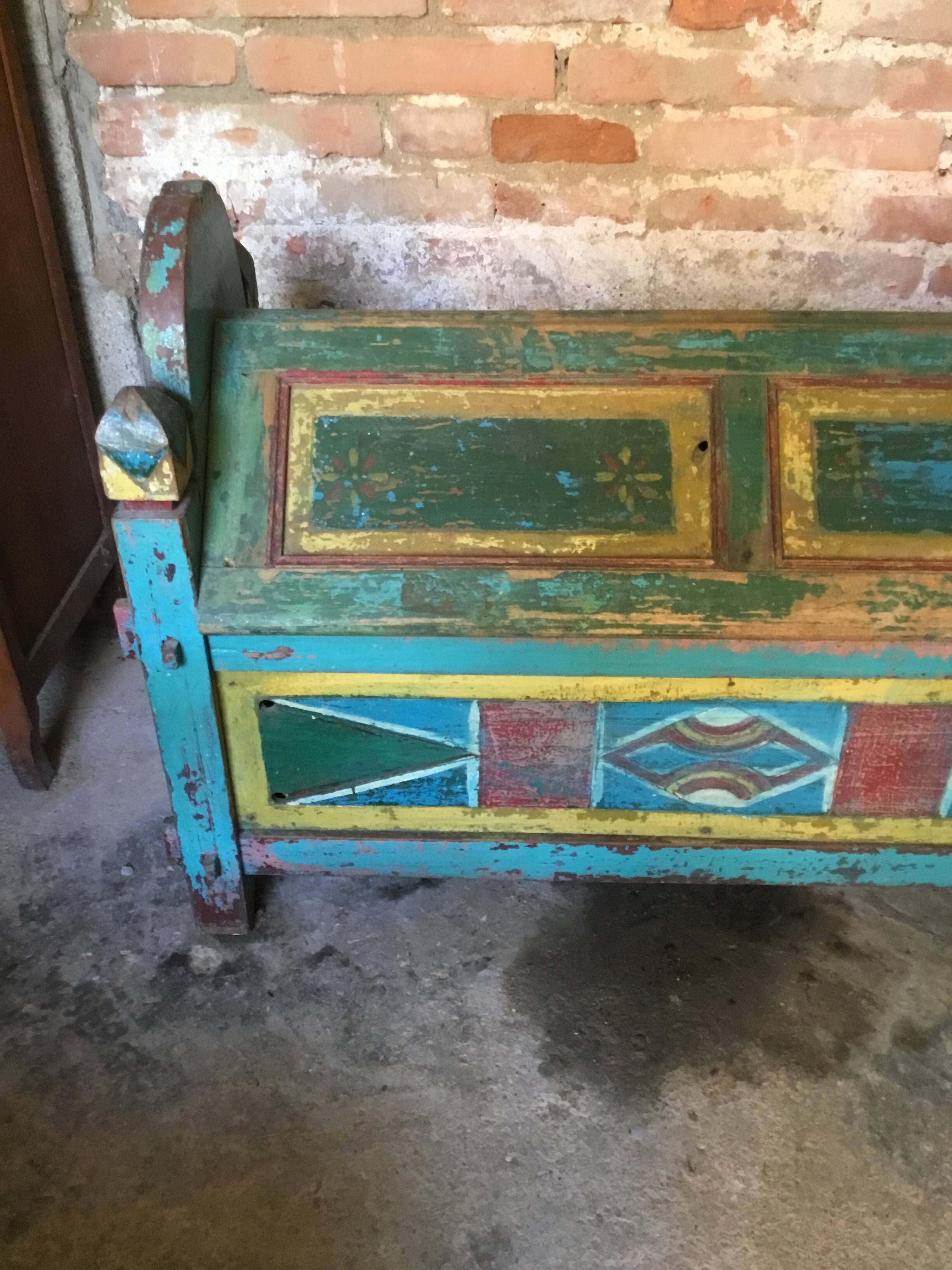 Ancient Indian wooden chest
