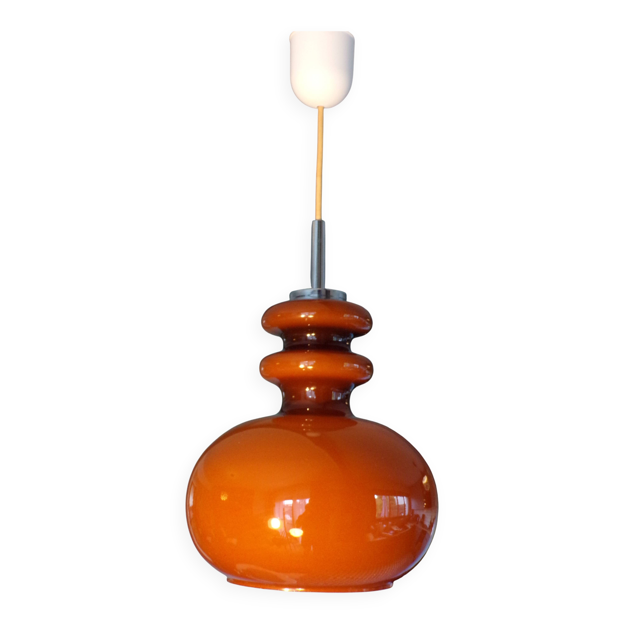 Peill & Putzler opaline brown pendant light