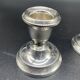 Pair of antique sterling silver candlesticks - English silversmith - 1934