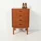 Scandinavian chest of drawers from the 1960s in mahogany