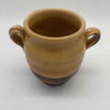 Varnished yellow terracotta confit pot