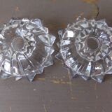 Paire de bougeoirs anciens en cristal
