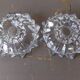 Pair of antique crystal candle holders