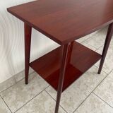 Vintage serving trolley in varnished wood from the 60s