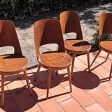 Chairs baumann mondor vintage 60s set of 4