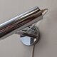 Modernist chrome metal wall light, France circa 1970.