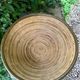 Large wicker basket brass Gabriella Crespi 1960s Italy vintage
