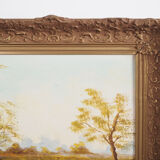 Peinture « The Road by the Pond », design scandinave, années 1970