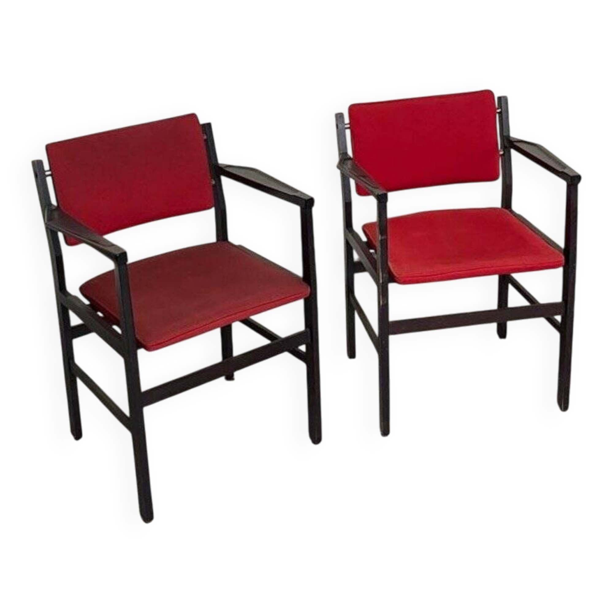 Armchairs with armrests, 1960s, set of 2