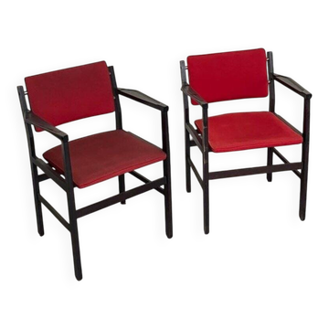 Armchairs with armrests, 1960s, set of 2