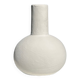 Handmade soliflore drop vase in terracotta painted white h:20 d:15