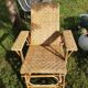 Old rattan deckchair