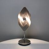 Table lamp, stainless steel and chrome metal, Reggiani, 1970