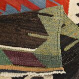 8x12 Multicolor Geometric Vintage Kilim Rug, 252x361Cm