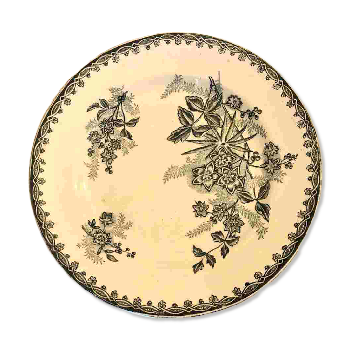 Saint Amandinoise ironstone plate set