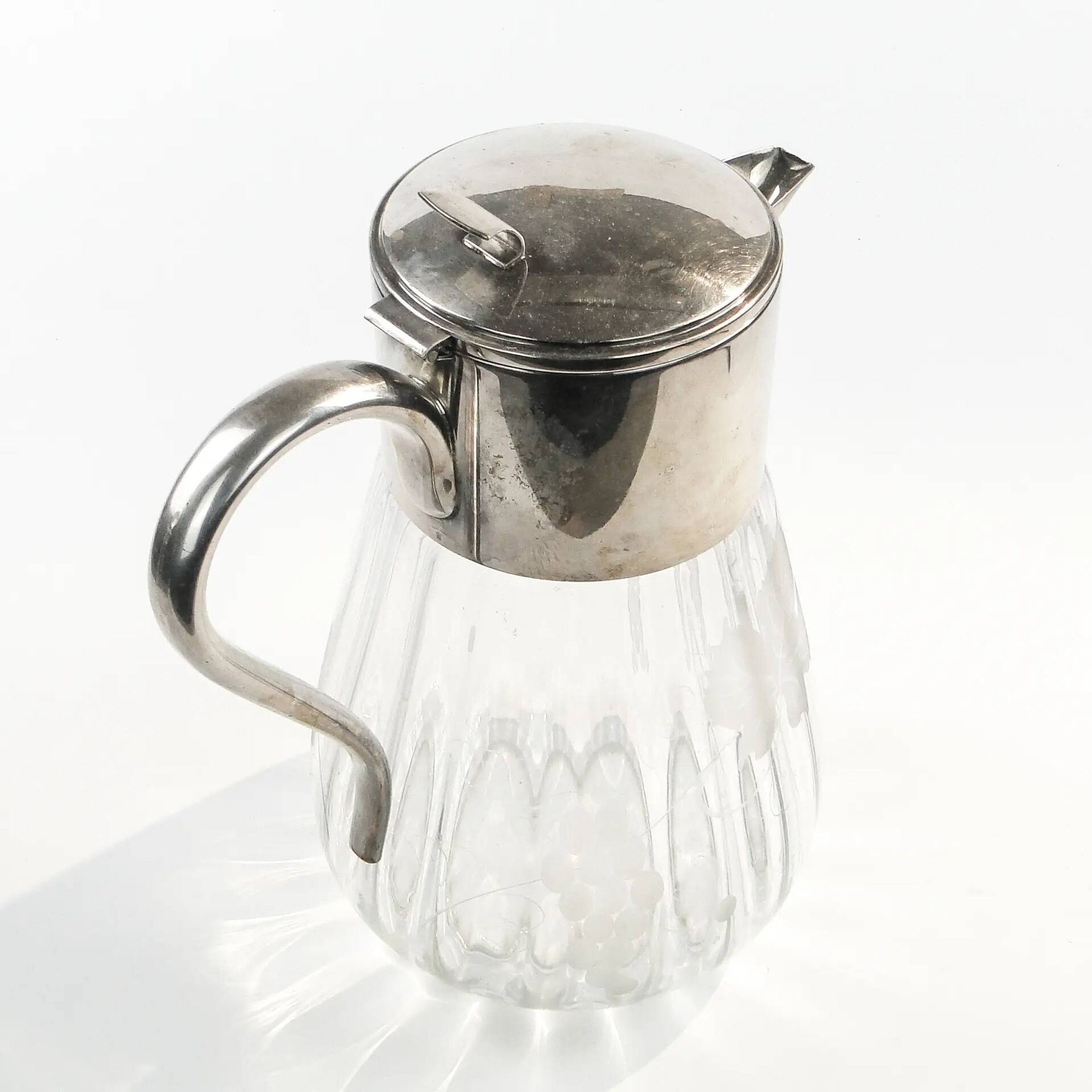 Art Deco wine jug, glass, Germany, 1920s
