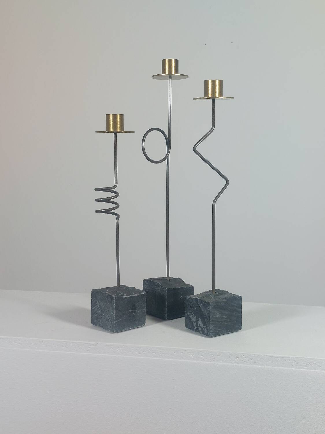 Trio de bougeoirs vintage d'Ehlen Johansson pour Ikea